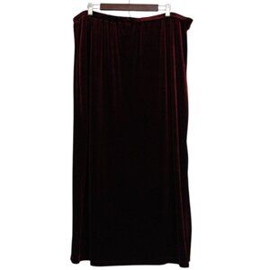 Y2K Velvet Maxi Skirt Size 24 26 Witchy Whimsigoth Fairy Grunge Romantic Stretch